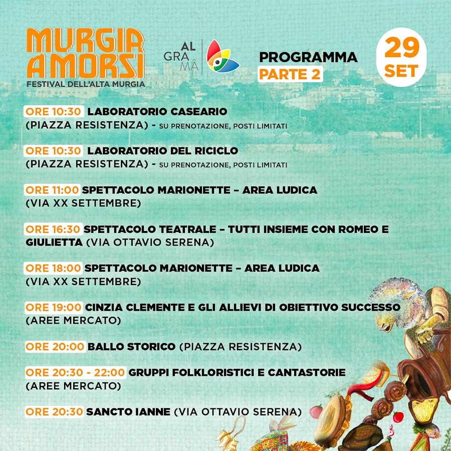 programma 29 settembre - II parte - Murgia a morsi - AlGraMa