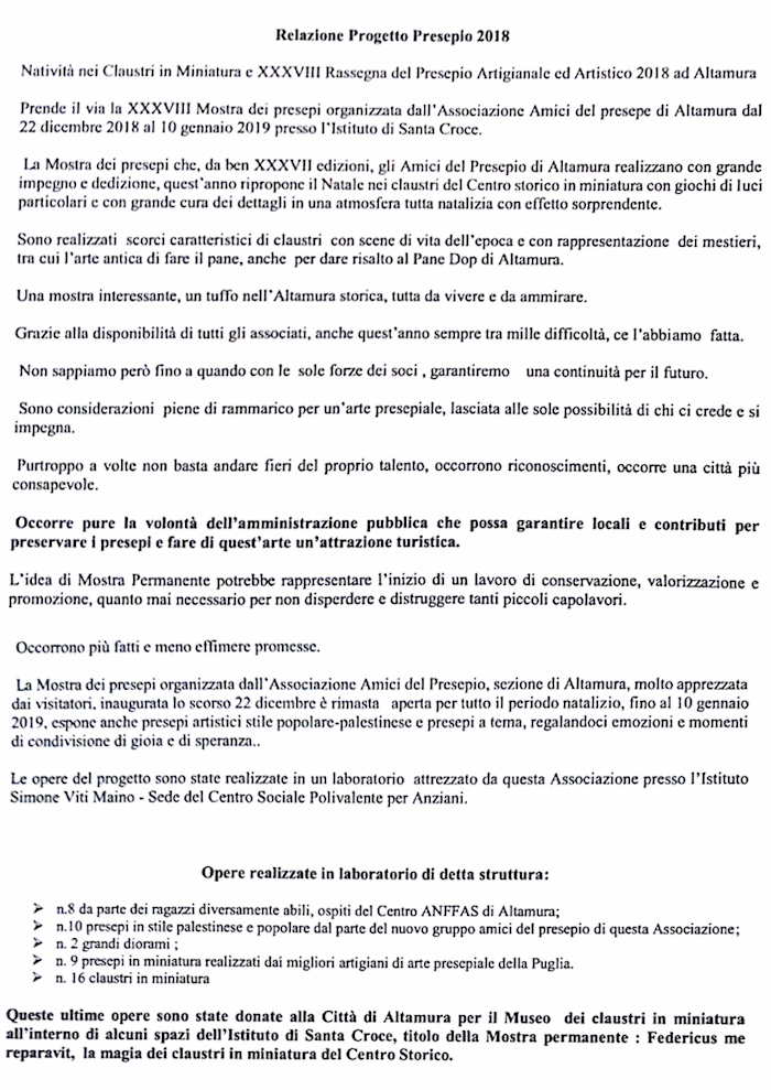 Relazione Rassegna 2018