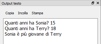esempio if ... then