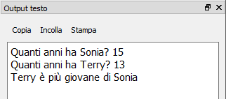 esempio if ... then