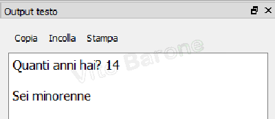 esempio if ... then