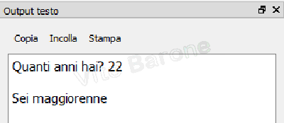 esempio if ... then