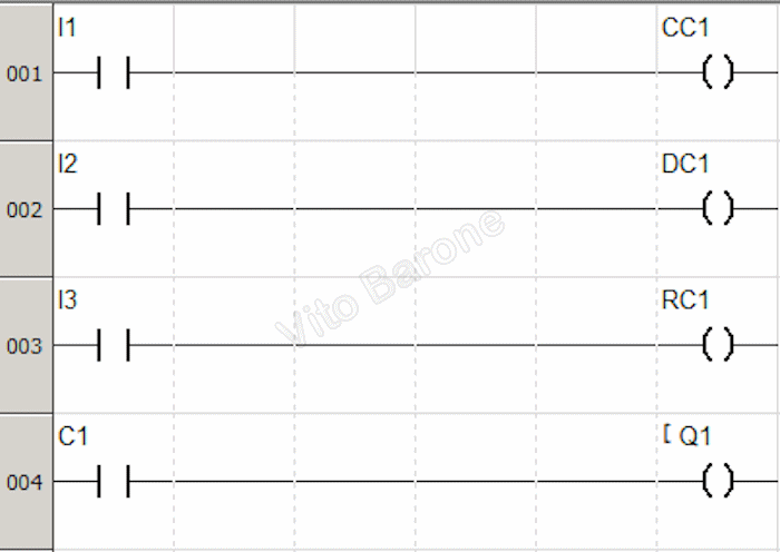contatore con inversione e reset