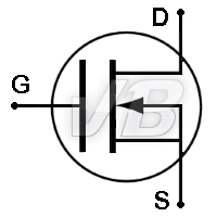 simbolo transistor MOS a canale N a svuotamento