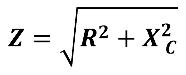 formula per il calcolo dell'impedenza in un circuito RC serie