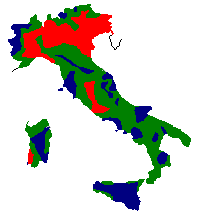 distribuzione dei fulmini in Italia